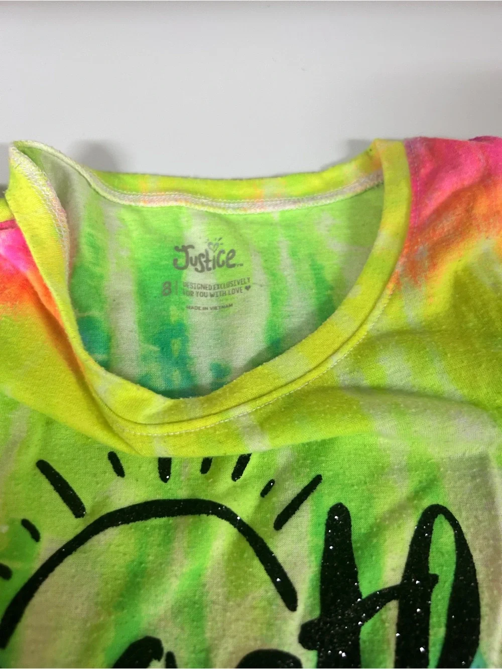 Justice Girls neon Tie-Dye Tee